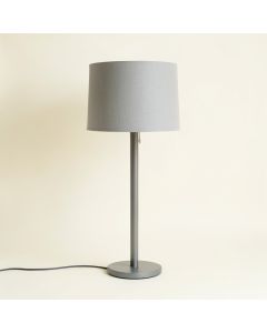 Flint Bluff Floor Lamp With A Plain Fabric Shade - Gray (synthetic illustration; no displayed measurements)