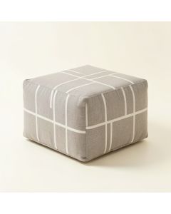 Flintridge 22 '' Wide Square Geometric Pouf Ottoman (synthetic illustration; no displayed measurements)