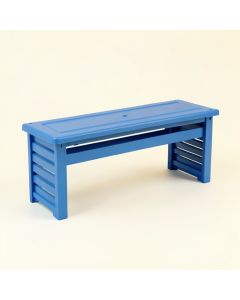 Heath Branch Narrow Outdoor Storage Bench - Blue (synthetic illustration; no displayed measurements)