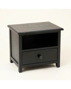 Oak Arc Nightstand - Black (synthetic illustration; no displayed measurements)