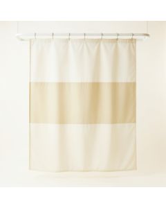 Lake Branch Shower Curtain Hanging Flat From A Plain Rod - Ivory (synthetic illustration; no displayed measurements)