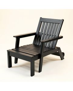 Wren Bridge Outdoor Lounge Chair - Black (synthetic illustration; no displayed measurements)