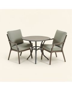 Tammi Patio 3 Piece Bistro Set With Cushions (synthetic illustration; no displayed measurements)