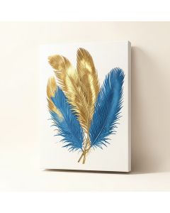 Fashion And Glam Corinthian Feathers Feathers - Wrapped Canvas Graphic Art Print (synthetic illustration; no displayed measurements)