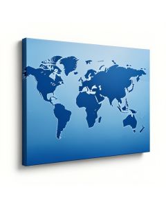 World Map - Wrapped Canvas Graphic Art Print (synthetic illustration; no displayed measurements)
