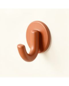Elm Bend Wall-Mounted Robe Hook - Terracotta (synthetic illustration; no displayed measurements)