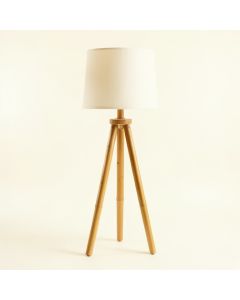Dawn Branch Floor Lamp With A Plain Fabric Shade - Ivory (synthetic illustration; no displayed measurements)