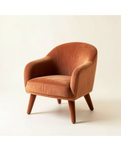 Moss Bluff Upholstered Armchair - Terracotta (synthetic illustration; no displayed measurements)