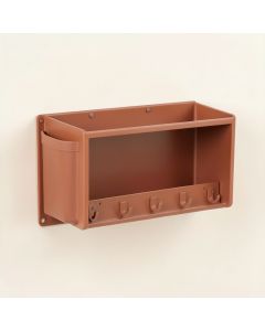 Reed Edge Wall-Mounted Entryway Organizer Shelf - Terracotta (synthetic illustration; no displayed measurements)