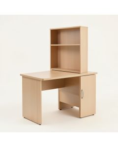 Hillsdale L- Shape Desk With Hutch (synthetic illustration; no displayed measurements)