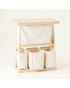Olive Dell Laundry Sorting Station With Plain Removable Bags - Ivory (synthetic illustration; no displayed measurements)