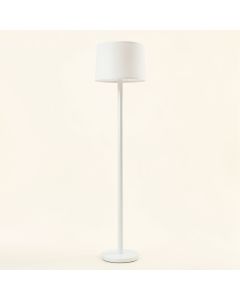 Laurel Branch Floor Lamp With A Plain Fabric Shade - White (synthetic illustration; no displayed measurements)