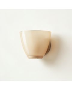 Elm Bend Wall Sconce Mounted On A Plain Wall - Beige (synthetic illustration; no displayed measurements)