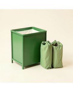 Willow Dell Laundry Sorting Station With Plain Removable Bags - Green (synthetic illustration; no displayed measurements)