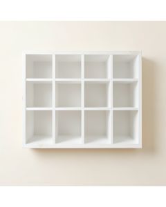 Willow Bluff Empty Mug-Storage Cabinet Insert - White (synthetic illustration; no displayed measurements)