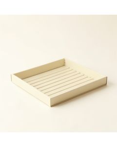 Flint Dell Empty Under-Desk Cable Tray - Ivory (synthetic illustration; no displayed measurements)