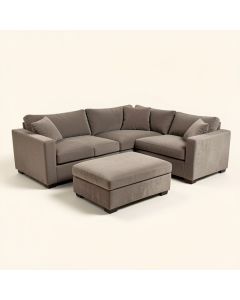 Aamar 131 '' Wide Symmetrical Sofa & Chaise With Ottoman (synthetic illustration; no displayed measurements)