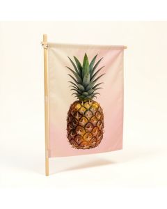 Pineapple And Scrolls 2-Sided Garden Flag (synthetic illustration; no displayed measurements)
