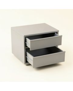 Elm Dale Small-Parts Storage Drawer Cabinet - Gray (synthetic illustration; no displayed measurements)