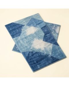 Geometric Ombre Blue Area Rug (synthetic illustration; no displayed measurements)