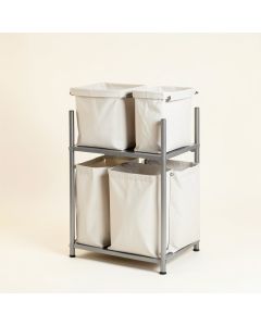 Hill Dale Laundry Sorting Station With Plain Removable Bags - Gray (synthetic illustration; no displayed measurements)