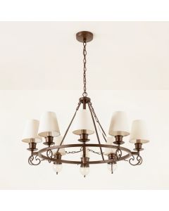 Kabir 9-Light Shaded Chandelier Tiered Chandelier (synthetic illustration; no displayed measurements)