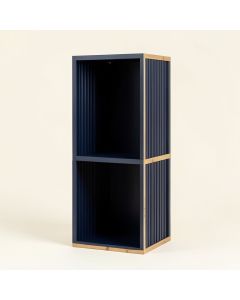 Juniper Arc Narrow Cubby Tower (synthetic illustration; no displayed measurements)