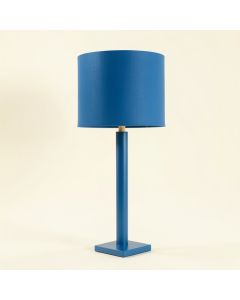 Sage Crest Floor Lamp With A Plain Fabric Shade - Blue (synthetic illustration; no displayed measurements)