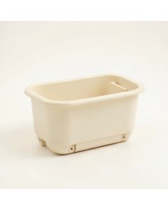 Holly Branch Empty Railing Planter With Integral Brackets - Ivory (synthetic illustration; no displayed measurements)