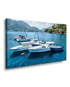 High Angle View Of Boats (synthetic illustration; no displayed measurements)