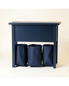 Cliff Brook Laundry Sorting Station With Plain Removable Bags - Navy (synthetic illustration; no displayed measurements)
