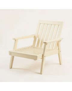 Slate Crest Outdoor Lounge Chair - Cream (synthetic illustration; no displayed measurements)