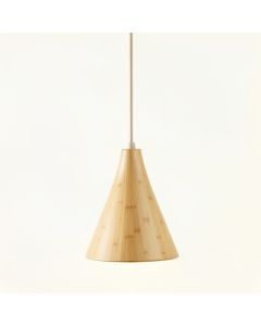 Vale Bend Pendant Light Suspended From One Plain Cable - Beige (synthetic illustration; no displayed measurements)