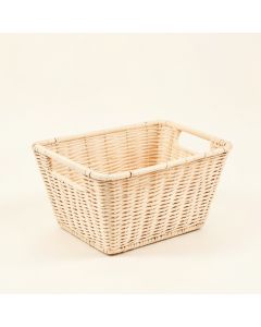 Reed Bridge Empty Storage Basket - White (synthetic illustration; no displayed measurements)