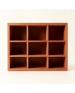 Stone Bend Empty Mug-Storage Cabinet Insert - Terracotta (synthetic illustration; no displayed measurements)