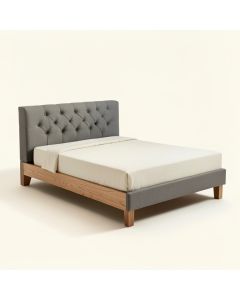 Milo Solid Wood Tufted Upholstered Low Profile Standard Bed (synthetic illustration; no displayed measurements)