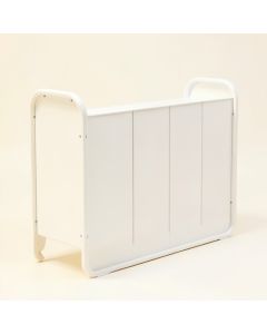Dune Crest Narrow Outdoor Storage Bench - White (synthetic illustration; no displayed measurements)