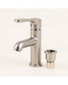 Waterfall Widespread Bathroom Faucet With Drain Assembly (synthetic illustration; no displayed measurements)