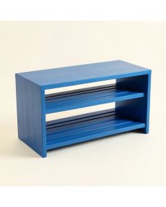 Oak Bend Shoe Storage Bench - Blue (synthetic illustration; no displayed measurements)