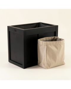 Fern Canyon Laundry Sorting Station With Plain Removable Bags - Black (synthetic illustration; no displayed measurements)