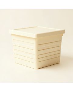 Fern Crest Closed Outdoor Storage Box - Cream (synthetic illustration; no displayed measurements)