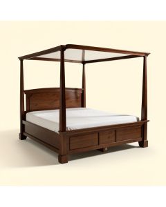 Verlie Queen Low Profile Four Poster Bed (synthetic illustration; no displayed measurements)