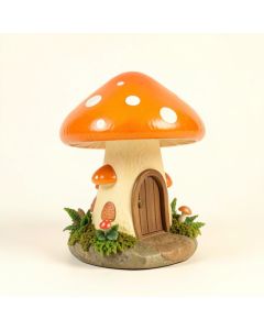 Mushroom Fairy House Statue (synthetic illustration; no displayed measurements)
