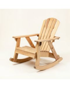 Mabe Two-Person Solid Wood Rocking Adirondack Chair (synthetic illustration; no displayed measurements)