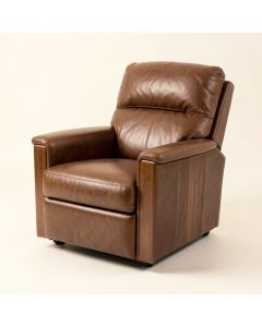 Hoopeston 33.6 '' Wide Faux Leather Manual Club Recliner (synthetic illustration; no displayed measurements)