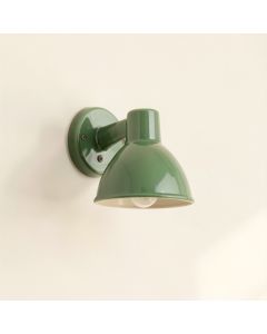 Maple Bend Wall Sconce Mounted On A Plain Wall - Green (synthetic illustration; no displayed measurements)