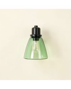 Cove Bridge Wall Sconce Mounted On A Plain Wall - Green (synthetic illustration; no displayed measurements)