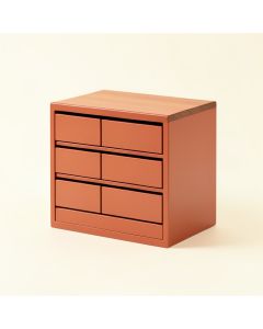 Meadow Bend Small-Parts Storage Drawer Cabinet - Terracotta (synthetic illustration; no displayed measurements)