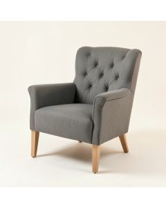 Contreras 27.6 '' Wide Tufted Polyester Wingback Chair (synthetic illustration; no displayed measurements)