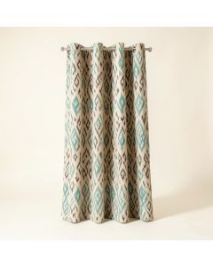 Hutton Ikat Print Geometric Blackout Thermal Grommet Single Curtain Panel (synthetic illustration; no displayed measurements)